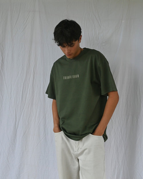 Thirty Four Thirty Four Cyprus Green heavyweight streetwear tee